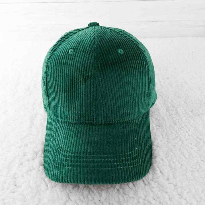 Evergreen Corduroy Hat for wholesale by Trendy Transfers