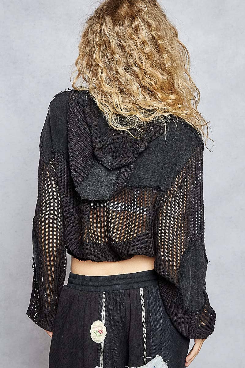 Pol Clothing - Vente Chemise à col boutonné – femme - Vente de chemise à capuche ouverte avec boutons et poches avant.23