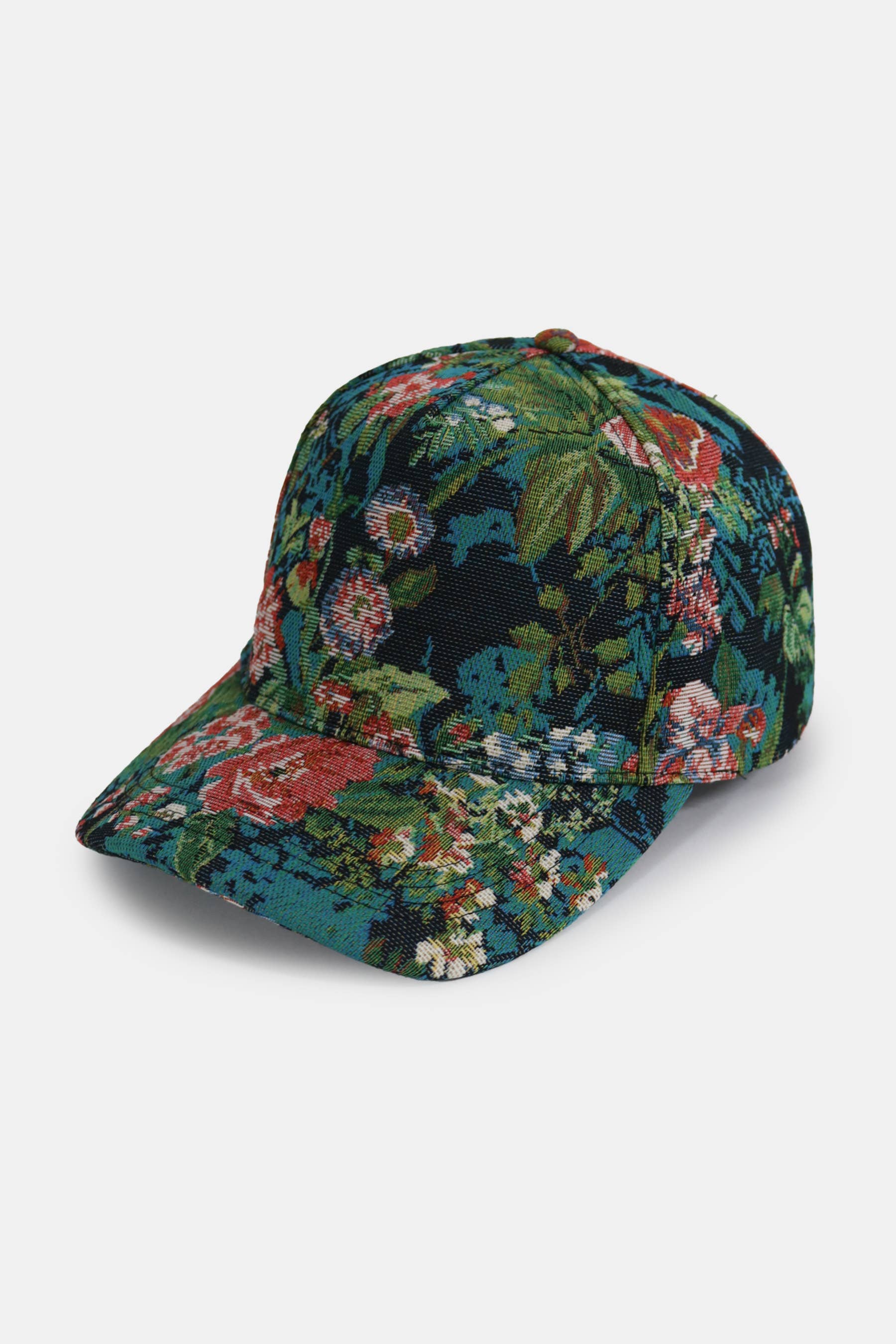 David And Young - Wholesale Baseball Cap - Women's - Floral Print in Brocade 5 Panel Baseball Cap2