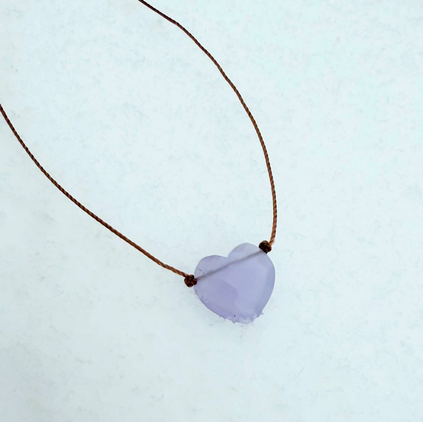 Merelani Designs – Colar pingente/pendente por atacado – Colar de Corda com Coração de Lavanda6