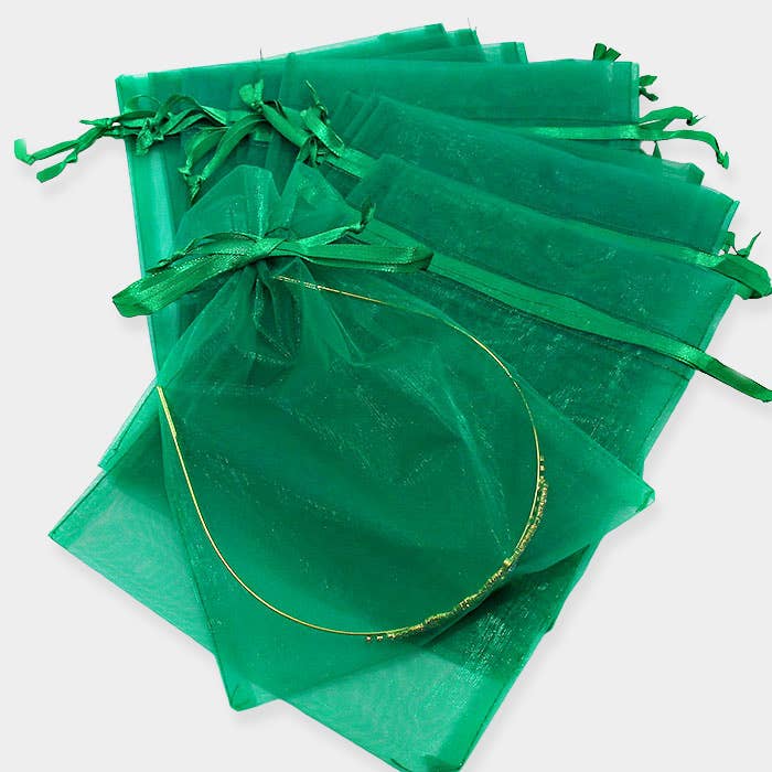 Sensibling Corp. - Wholesale Gift Bag - 12PCS - 6.75 X 9.5 Ribbon Organza Gift Bags
13