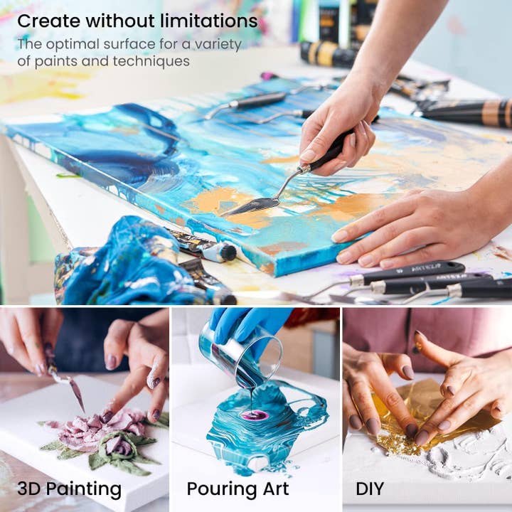 Plaid Crafts - Wholesale Blank Canvas - Arteza® Classic Stretched Canvas Pack, 36" x 48", 2 pc.4