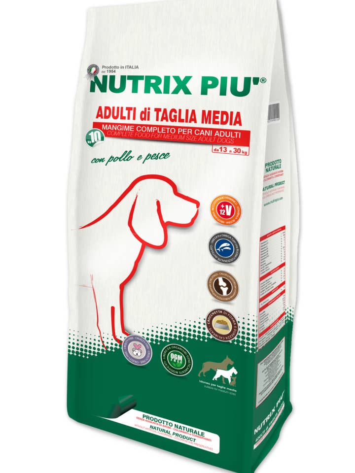 Nutrix Piu' Adults - Medium Size for wholesale by Nutrix Più - Italian Pet Food