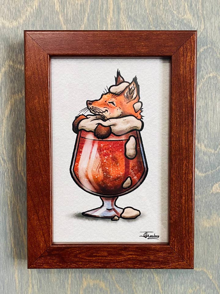 Friendly Fox Sour Beer (New 2022 Version), Art Print for wholesale by Guerdrum Art