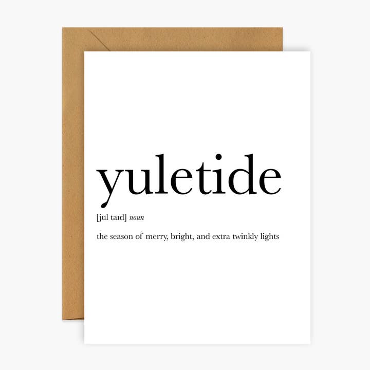 Footnotes - Wholesale Christmas Card - Yuletide Definition - Christmas Greeting Card