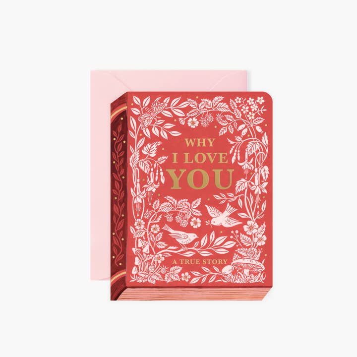 Botanica Paper Co. - Wholesale Valentine's Day Card - WHY I LOVE YOU "BOOK" | Valentine's Day greeting card2