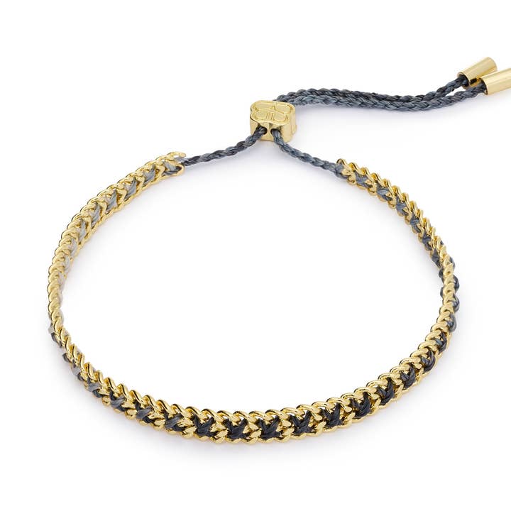 Bracciale Intrecciato Lilia Carbone & Oro per la vendita all'ingrosso da parte di Boho Betty
