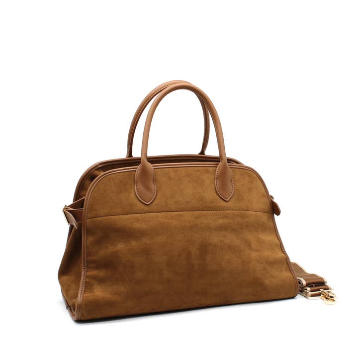 Vimoda - Wholesale Top Handle Bag - Women's - Suede effect bowling bag1