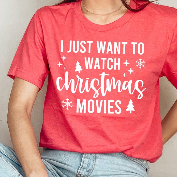 I Just Want To Watch Christmas Movies Graphic Tee for wholesale by Select Apparel