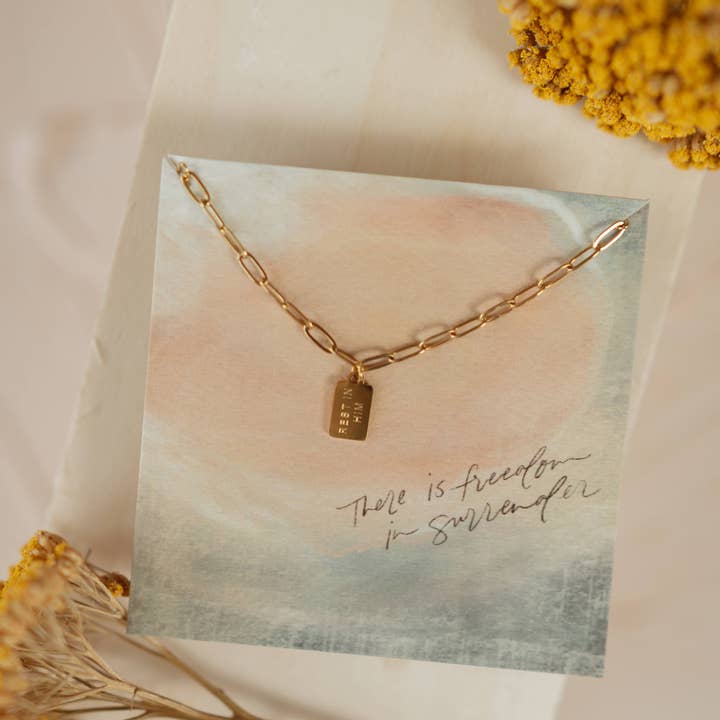 Dear Heart - Wholesale Pendant/charm necklace - Rest in Him Mini Tag Necklace | Christian Jewelry