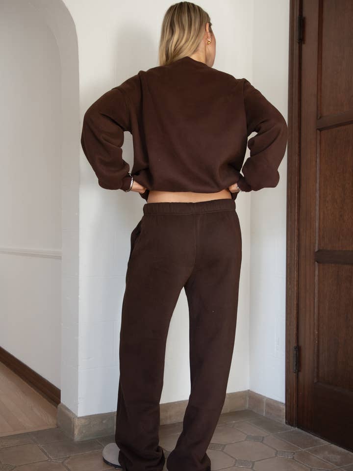 TICTOC - Wholesale Lounge Sweatpants/Joggers - Women's - LANI Cloud Fleece Wide Leg Sweatpants Stretch Waist & Pocket14