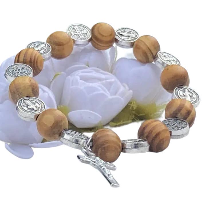 Oremus Mercy – wholesale Beaded bracelet – St. Benedict Decade Bracelet   7"2