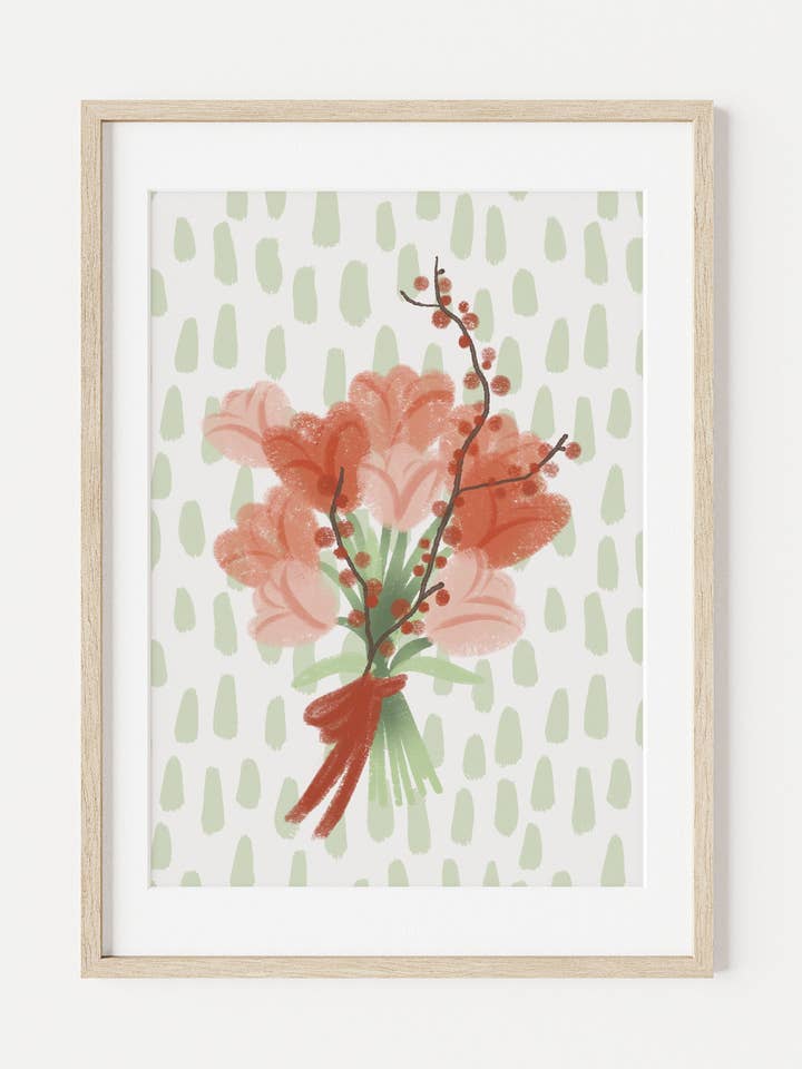 Glen Coe Bouquet A5 Art Print for wholesale by Looksee Illustration