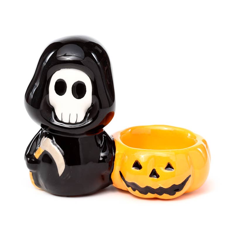 Puckator Ltd – wholesale Candle holder – Ceramic Skull Boy Tea Light Candle Holder2
