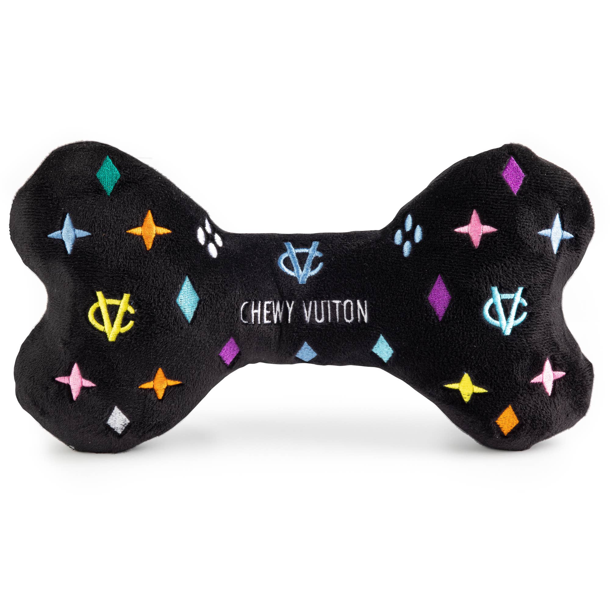 Haute Diggity Dog - Wholesale Pet Squeaky Toy - Dog - Black Monogram Chewy Vuiton Bone Squeaker Dog Toy8