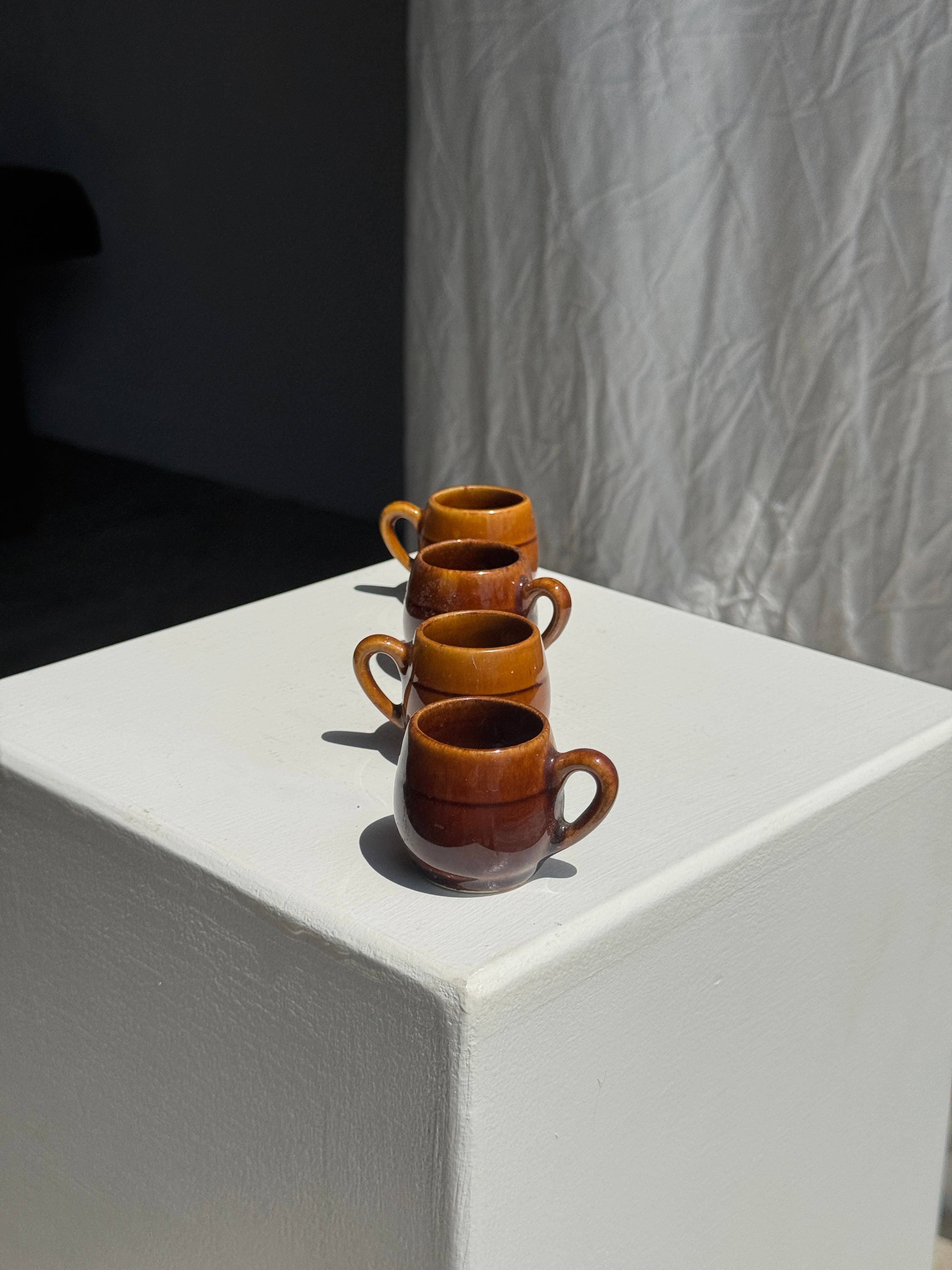 Office Objets – wholesale Coffee mug – Set of 4 mini glazed ceramic cups6