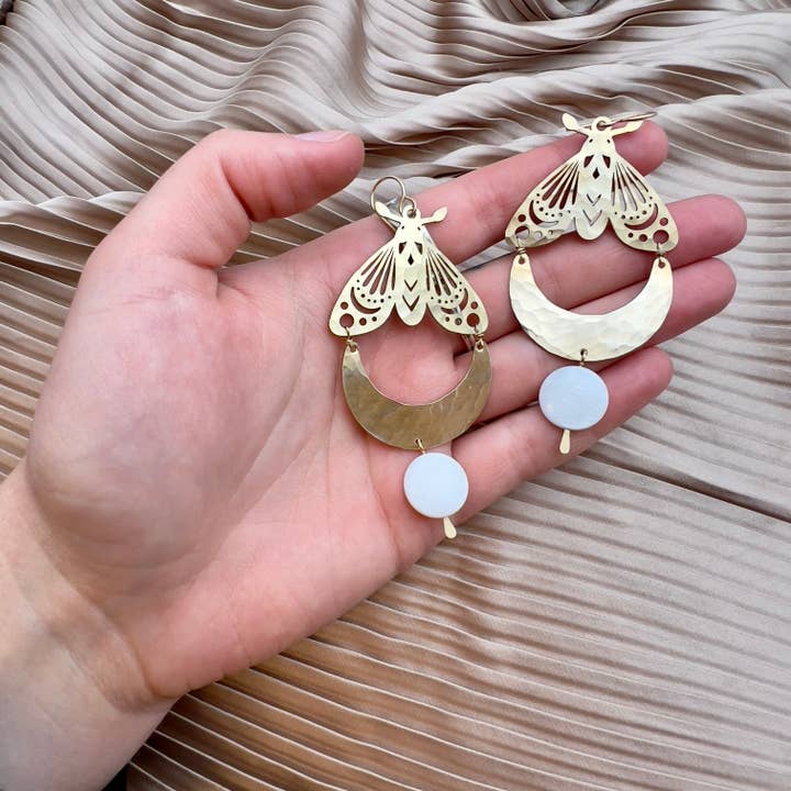 Fluff Hardware - Wholesale Dangle Earrings - Handmade Luna Moth