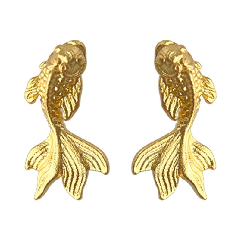 Revelari - Wholesale Stud/Post Earrings - Minimalist Goldfish Stud Earrings2