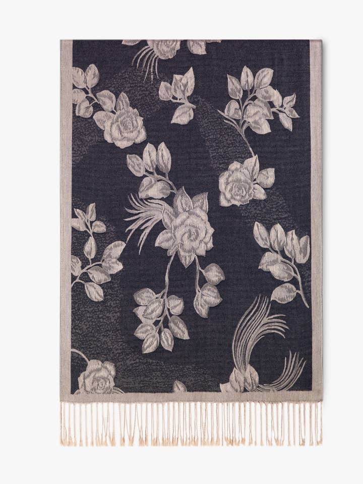 Roses w/ Solid Border Pashmina for wholesale by Original USA