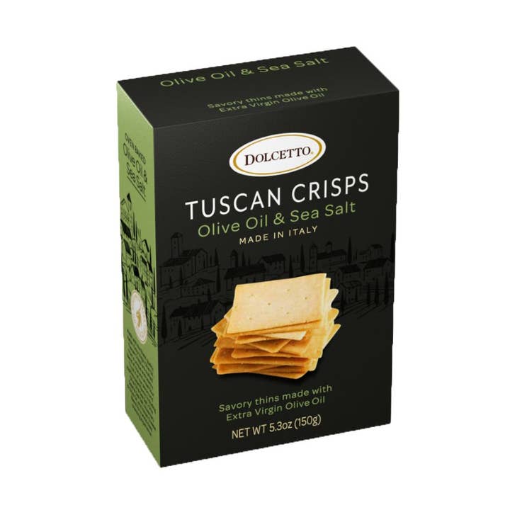 Dolcetto Tuscan Crisps - Olive Oil & Sea Salt 5.3oz for wholesale by Wholesome Good