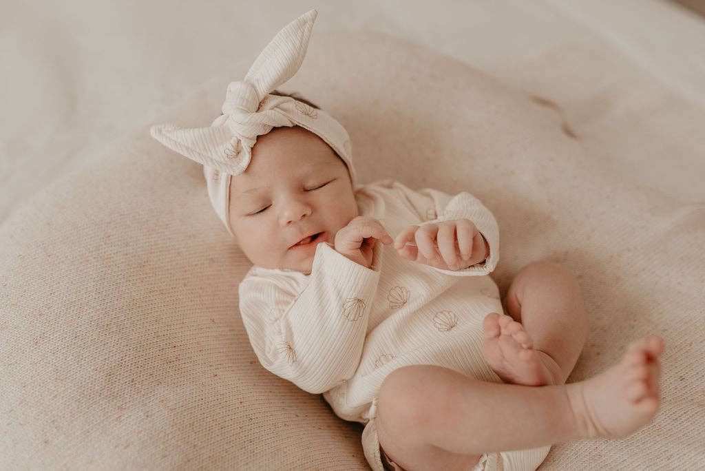 Woven Kids - Wholesale Fashion Headband - Baby - Ribbed Seashell Bow