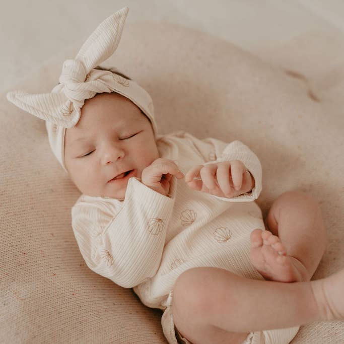 Woven Kids - Wholesale Fashion Headband - Baby - Ribbed Seashell Bow0