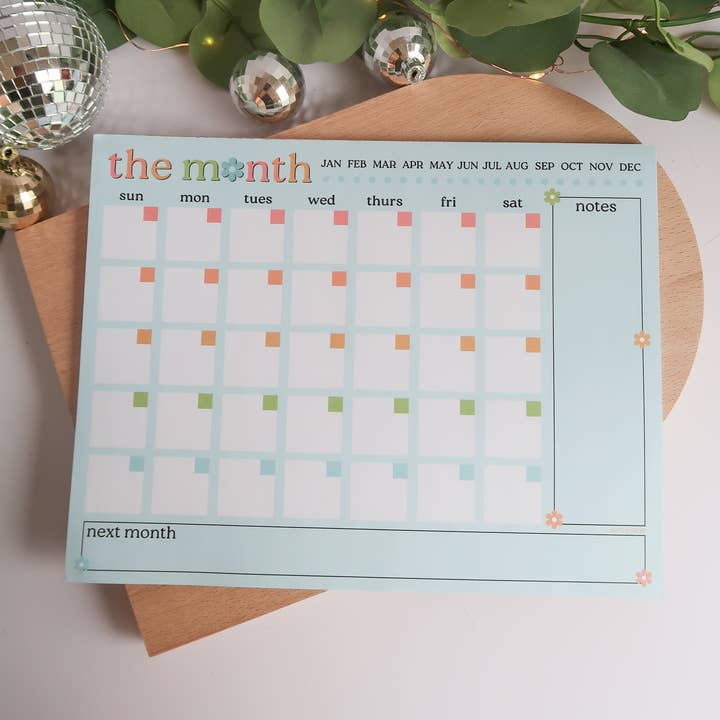 Created By Christine - Wholesale Planner - The Month | monthly planner notepad0