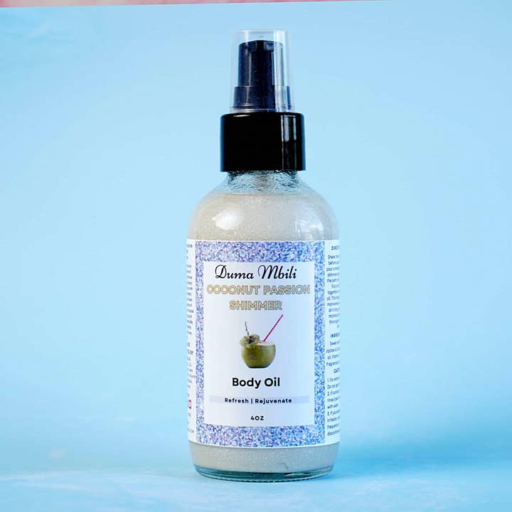 Coconut Passion Shimmer Body Oil for wholesale by Duma Mbili