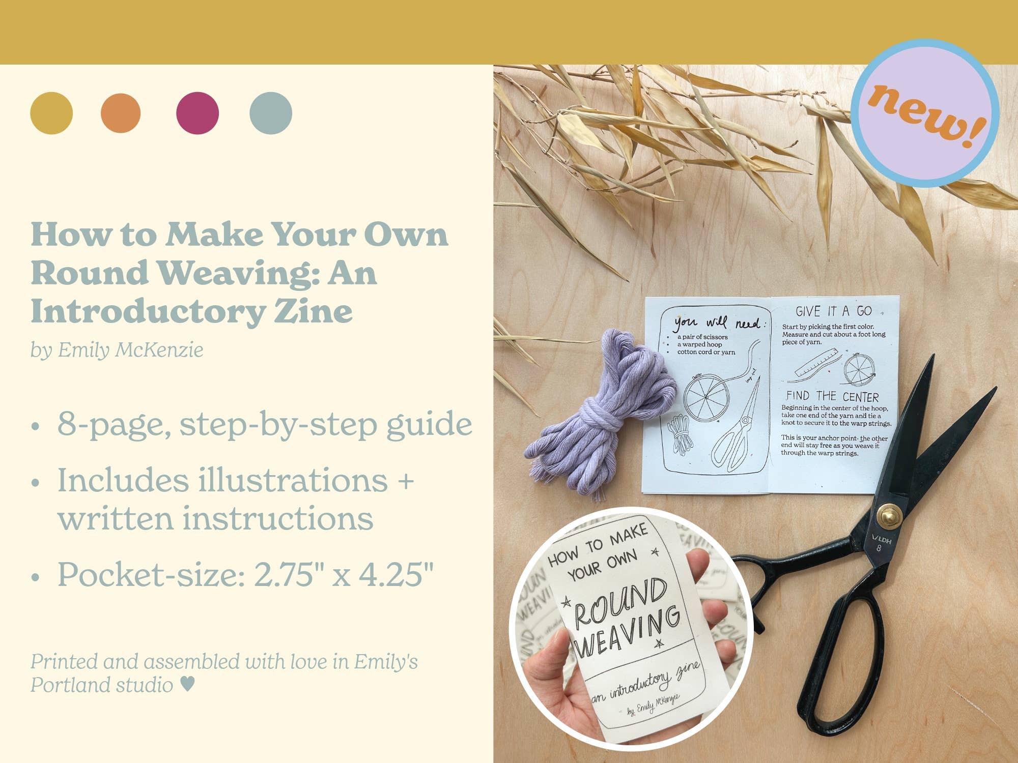 Euca Design - Vendita all'ingrosso Kit per lavoretti fai da te - Kit per Tessitura Rotonda Fai-da-Te - Autunno | Adatto ai Principianti4