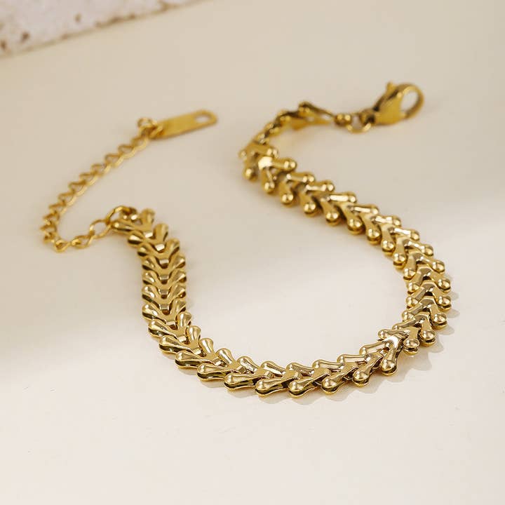 18k Gold Plated Titanium Steel Plated Bracelets for wholesale by Gooddiy