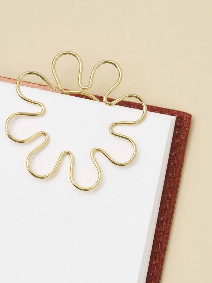 Segnalibro Filo Fiore Daisy Kitaab - Oro per la vendita all'ingrosso da parte di Matr Boomie Fair Trade