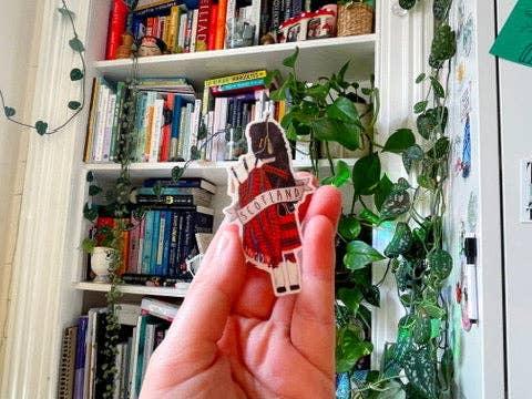 The Curious Cactus - Wholesale Phone & Laptop Stickers - Scotland Bagpiper Clear Sticker2