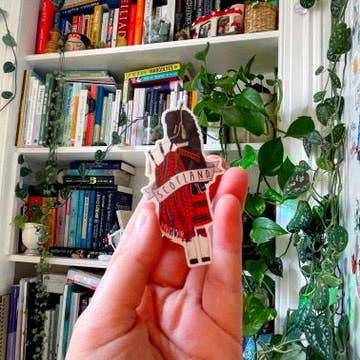 The Curious Cactus - Wholesale Phone & Laptop Stickers - Scotland Bagpiper Clear Sticker2