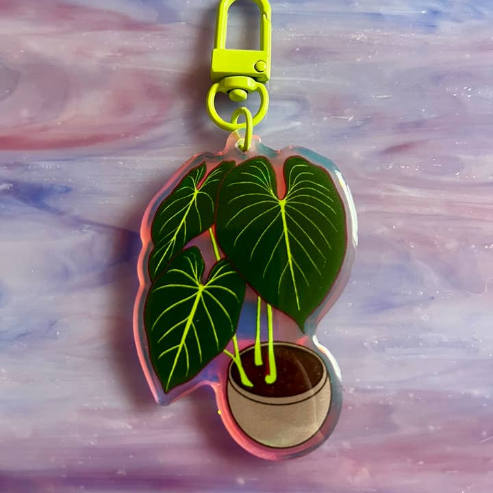 Porte-clés Rainbow Maker de Philodendron Gloriosum Houseplant pour la vente par ThinkofMeFrondly