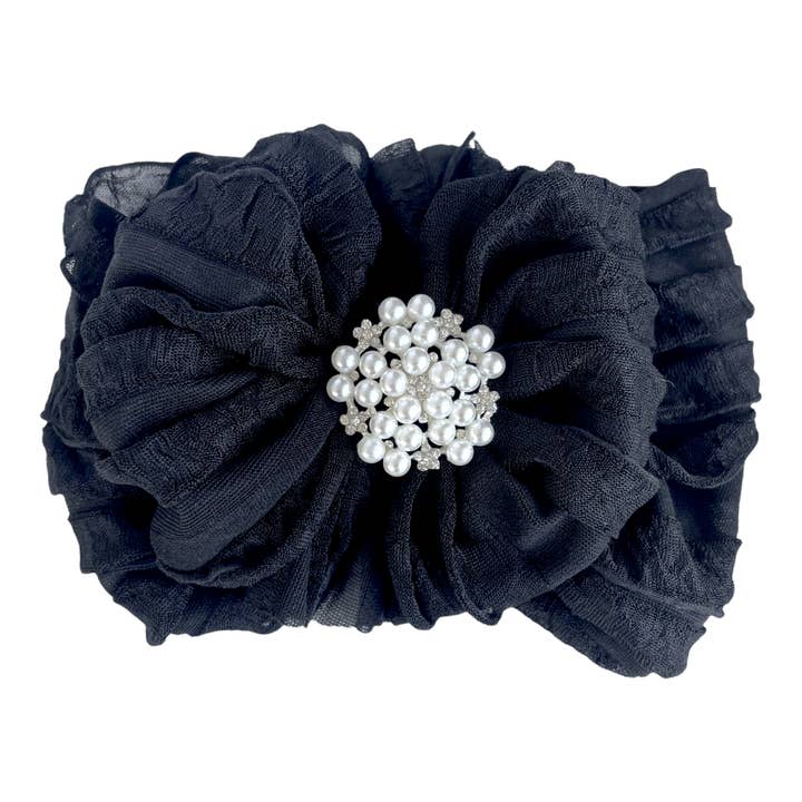 Rockin Royalty - Wholesale Fashion Headband - Baby - Pearl Ruffled Headband12