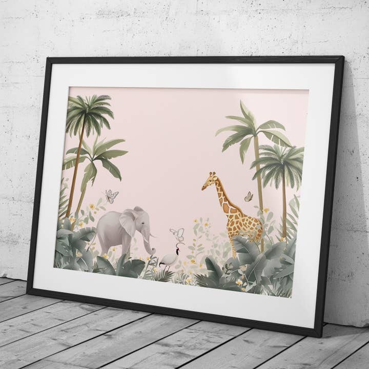 Safari Harmony: Jungle Vrienden - Opgerolde Poster Wandkunst Print voor wholesale door House Prints