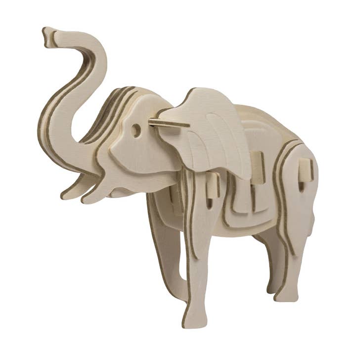 Deluxebase - Wholesale Puzzle - Kids - Eco 3D Wooden Puzzle - Elephant1