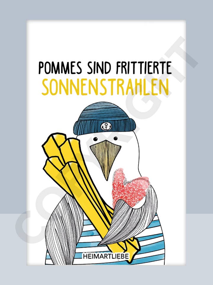 MAGNETE - LE PATATINE FRITTE SONO RAGGI DI SOLE FRITTI per la vendita all'ingrosso da parte di HEIMARTLIEBE®