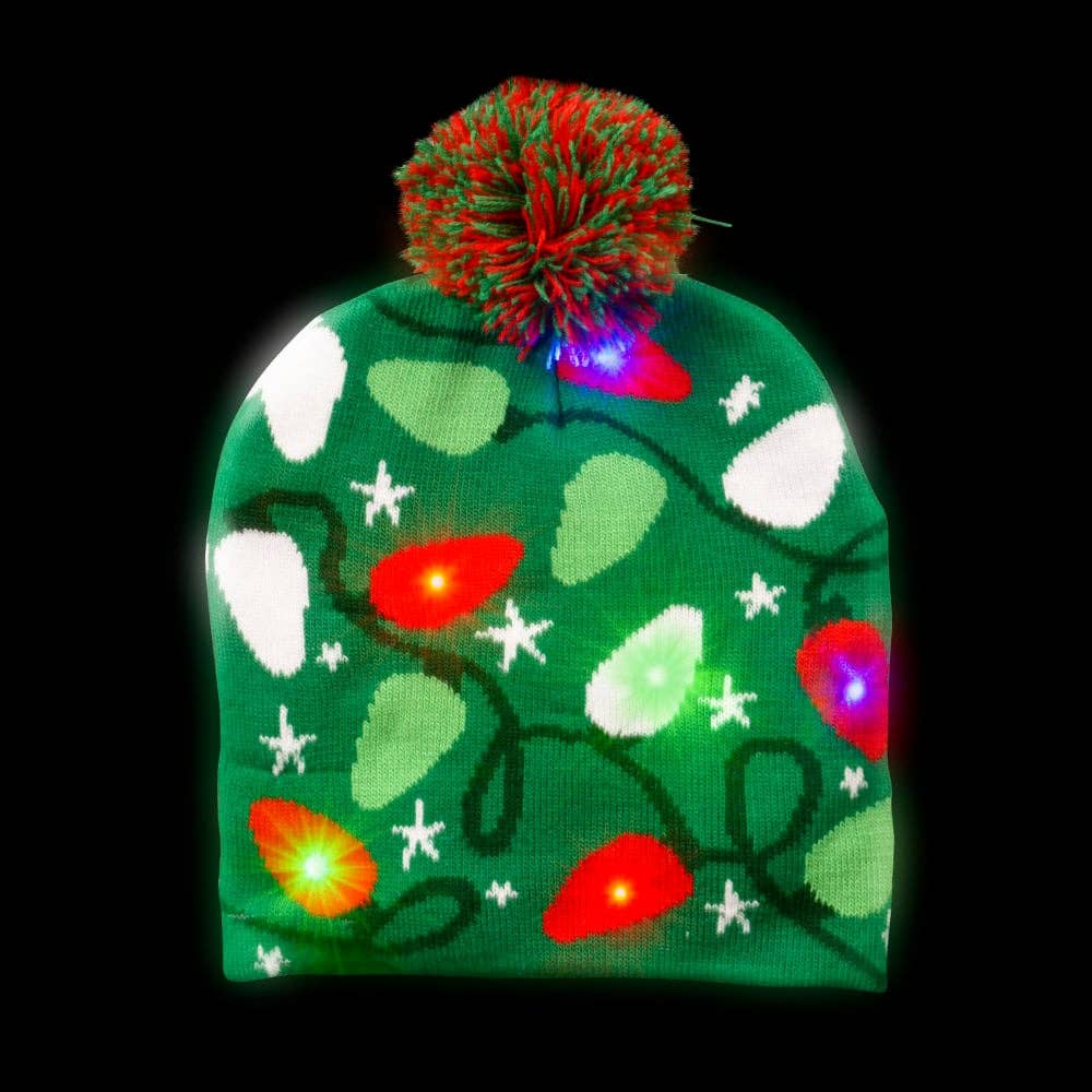 La Luna Bella - Toys - Wholesale Light-Up Toy - Kids & Baby - CHRISTMAS BULB LIGHT-UP BEANIE HAT - LLB Toys1