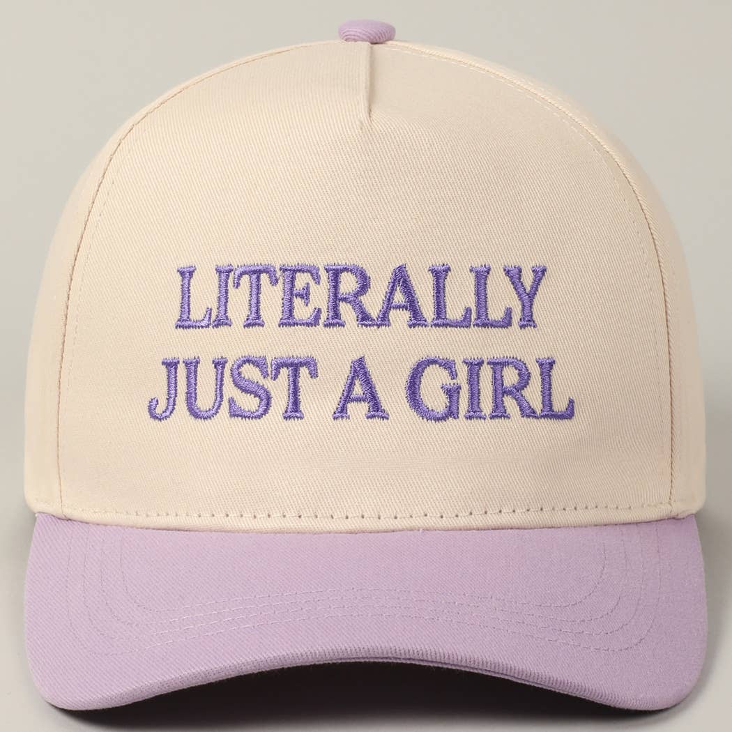 Fashion City - Wholesale Baseball Cap - Unisex - Literally Just A Girl Embroidery Two Tone Trucker Hat43
