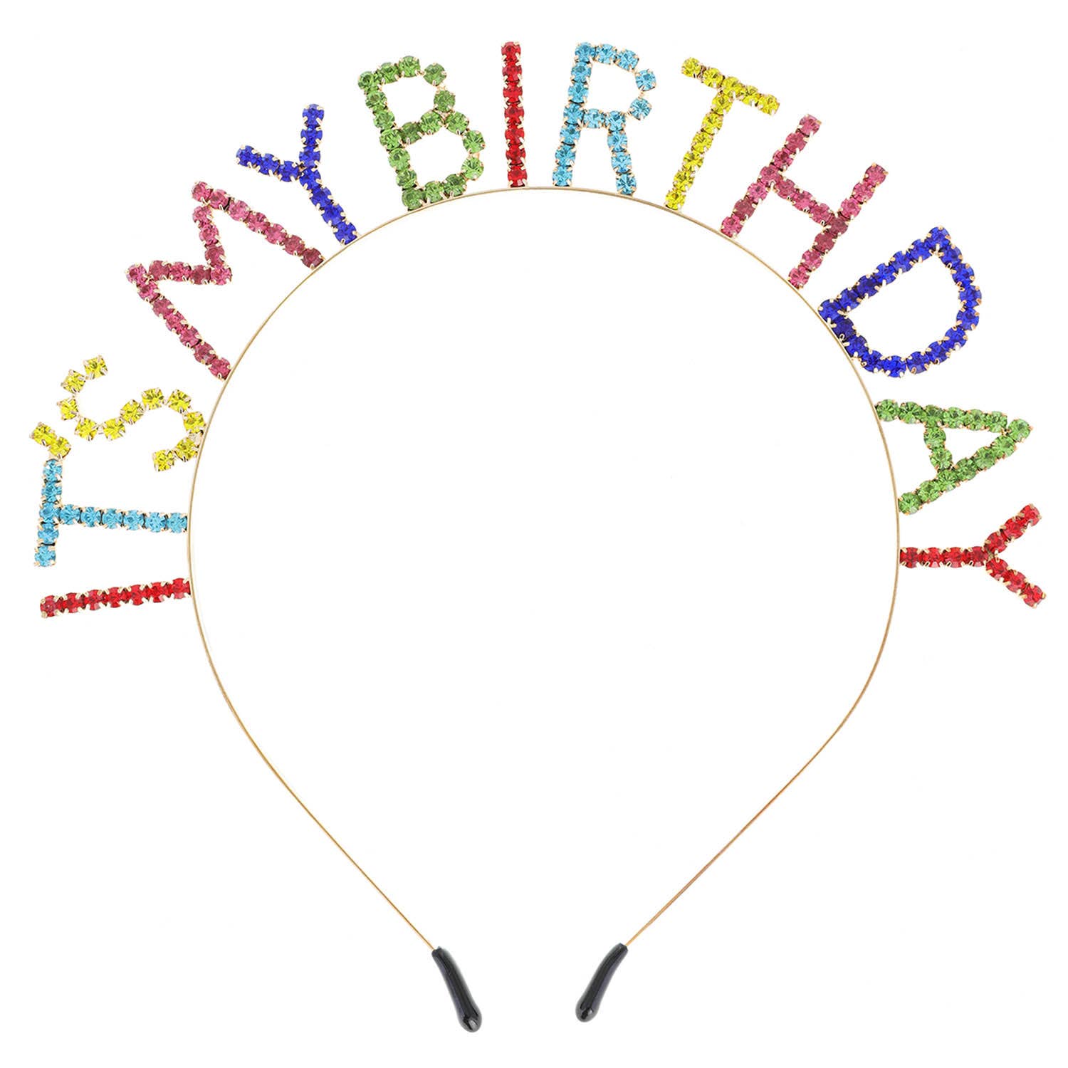 SP Sophia Collection - Wholesale Fashion Headband - Women's - Rhinestone It's My Birthday Text Headband1