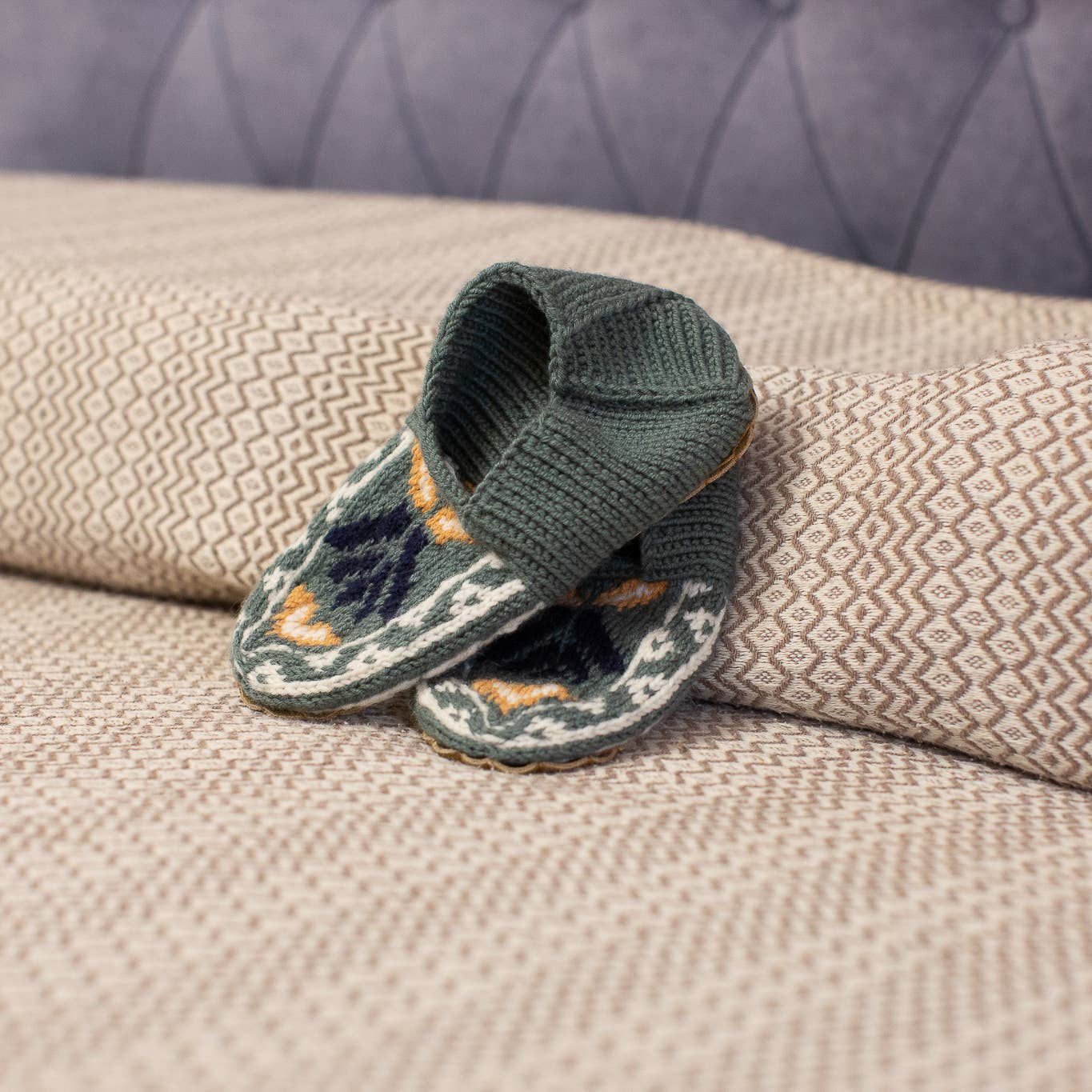 Azerbaijani Socks - Wholesale Sock Slippers - Women's - Adult Women's Slipper Socks : Soft Teal (Individuals)5