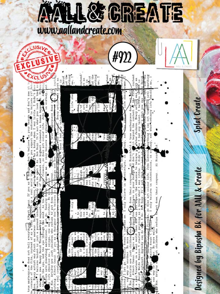 #922 - Set de tampons transparents A7 - Splat Create pour la vente par AALL AND CREATE