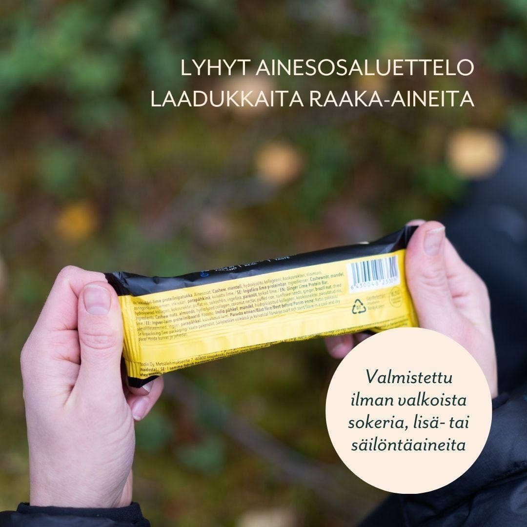 Foodin - Wholesale Snack Bar - Crunchy Collagen Protein Bar Ginger Lime, 50g2