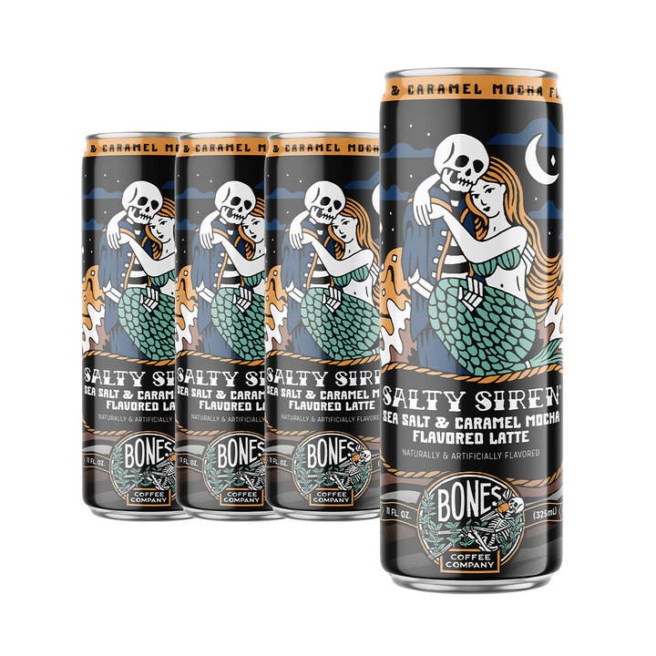 Bones Coffee Company - Venta al por mayor Café helado/infusiones frías - Salty Siren Latte | 12-Pack | Flavored Coffee2