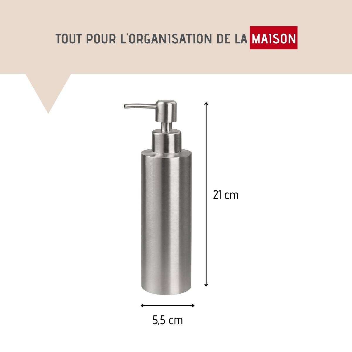 Zenker - Wholesale Soap Dispenser - Fackelmann Tecno modern gray soap dispenser 20.5 cm2