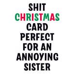 Dean Morris Cards - Wholesale Kerstkaartje - Irritante sister Sh*t wenskaart1