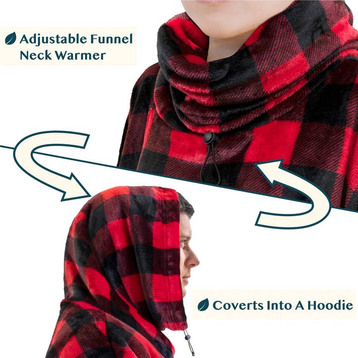 Pavilia - Wholesale Throw Blanket - Neck Warmer Sweatshirt Hoodie Blanket81