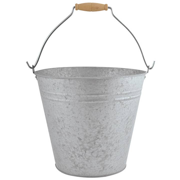 Old Zinc Bucket w/Handle, 9.5 L - Large for wholesale by Esschert Design USA