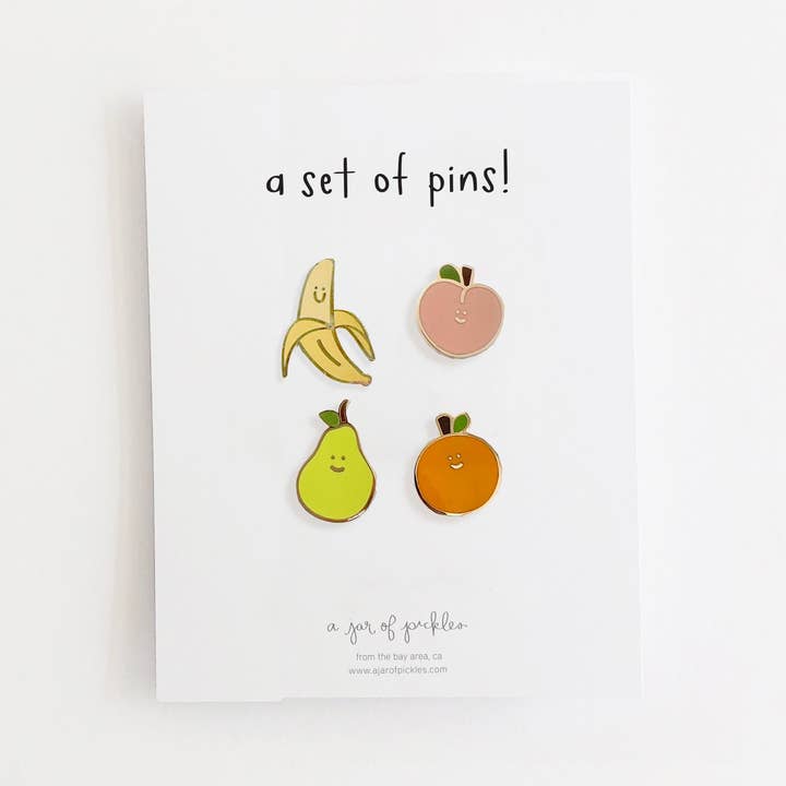 Fruit Pin Set van 4 voor wholesale door A Jar Of Pickles